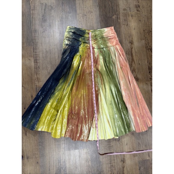 Twelfth Street by Cynthia Vincent Women's Large Tie-dye Ruched Full Maxi Skirt - Picture 9 of 12